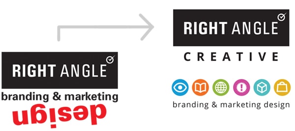 Right Angle Creative Branding design development