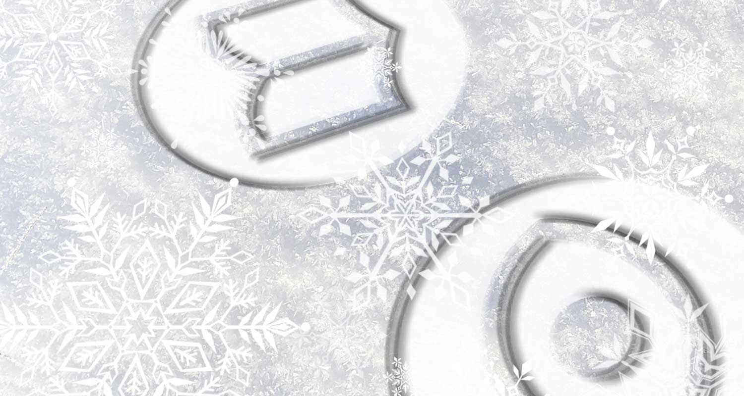 Right Angle Creative Christmas themed set of icons with snowflakes