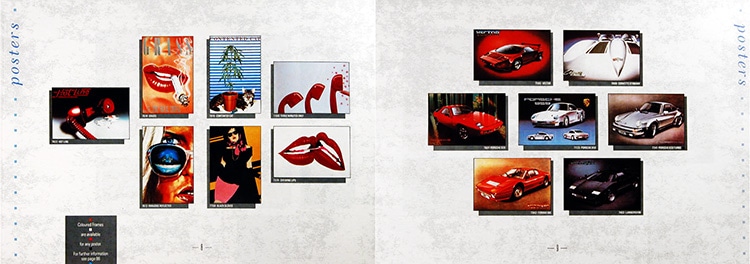 Athena catalogue spread design showcasing their posters