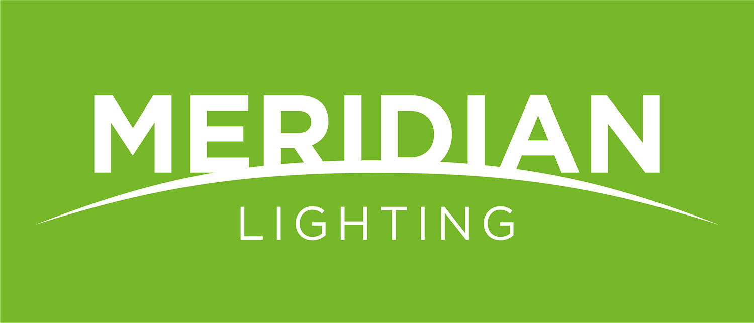 CED sub-brand Merdian Lighting logo design reversed animated GIF