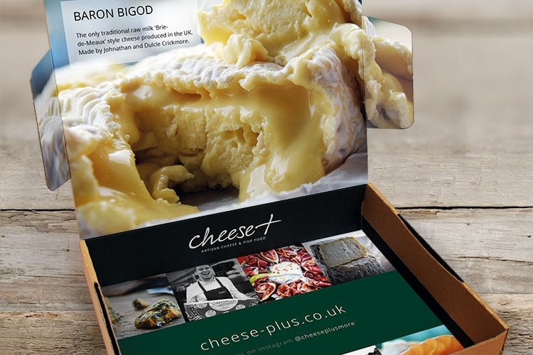 Packaging Design with Cheese Plus branding featuring full-bleed imagery and hi-res lifestyle photography