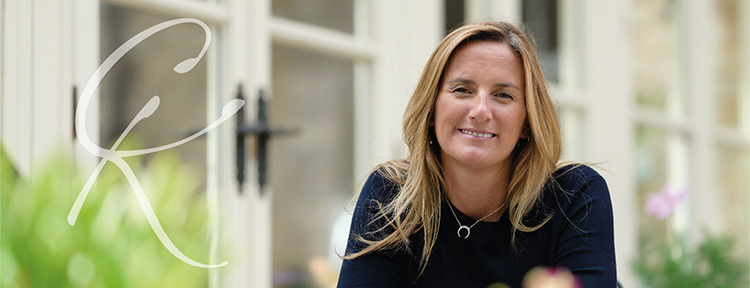 Woman crossing her arms Facebook banner with Clare King logo