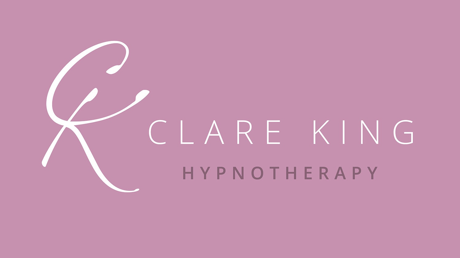 Reversed Clare King Branding design landscape logo