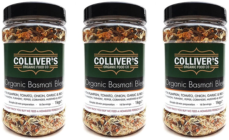 Packaging design for Colliver's Organic Food Jars with rice and grains