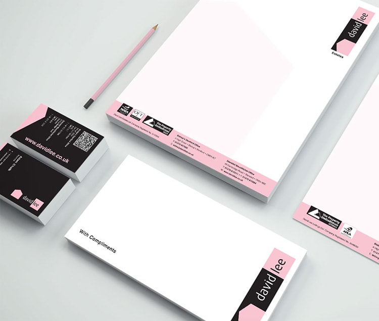 Complete Stationery design for David Lee Estates