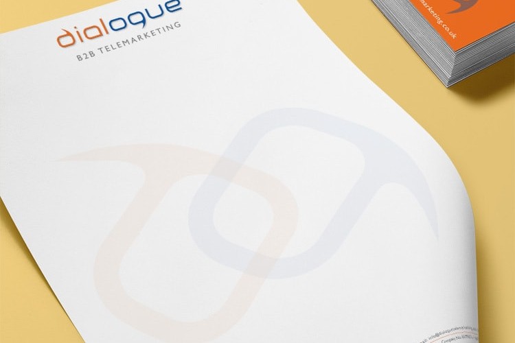 Dialogue Telemarketing Branding Design Business Stationery