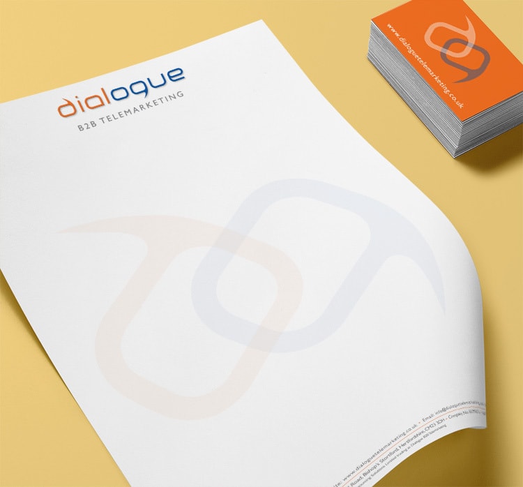Dialogue Telemarketing Branding Design Business Stationery