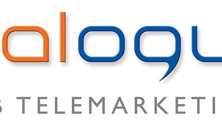 Dialogue Telemarketing coloured logo design with shadow