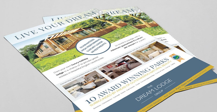 Flyer advertising design for Dream Lodge Loyalty