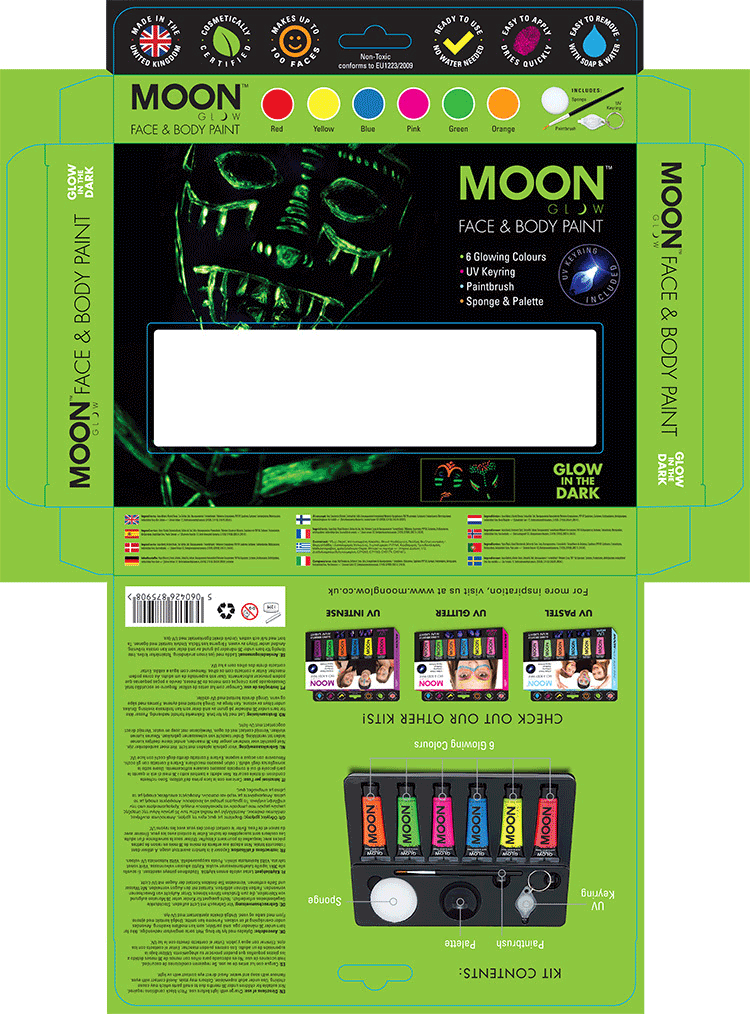 Face Paint Packaging Design Nets Flat animated