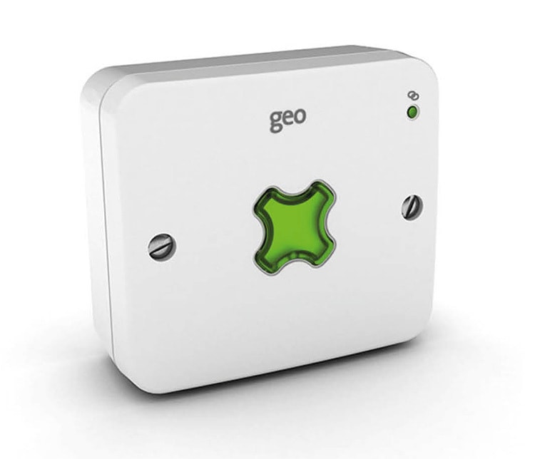 Product development for GEO with green illuminated symbol