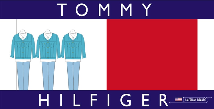 House of Fraser Print Design communication booklet installation of window displays for Tommy Hilfiger