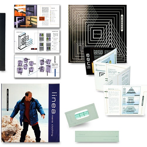 Linea Magazine and brochure with acrylic sandblasted box Print Design for House of Fraser Thumbnail