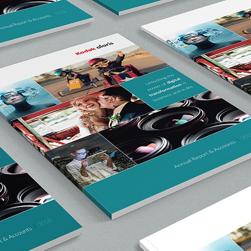 2018 Kodak perfect bound Annual Report print design Thumbnail