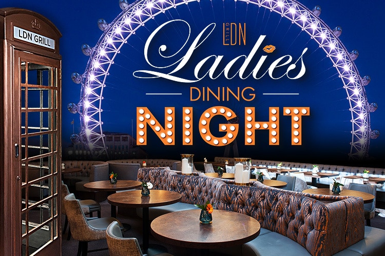 Promotional design for LDN Grill Ladies night event