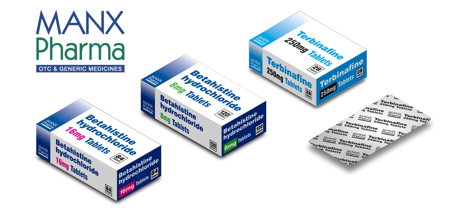 Manx Healthcare generic packs for medicine Packaging Design
