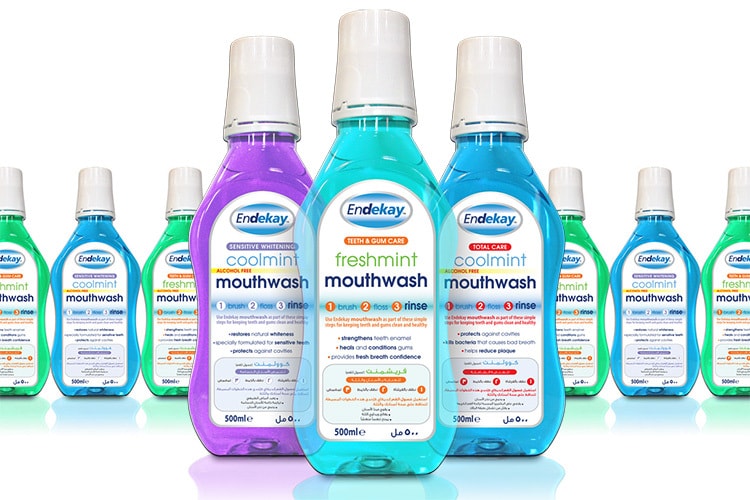 Endekay mouthwash lineup Packaging Design for Manx Healthcare