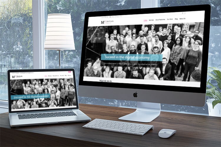 Methods Digital Website Design displayed on a desktop and laptop