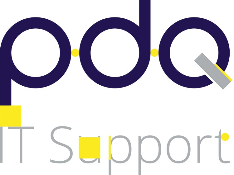 Construction of the PDQ rebranding showing the new PDQ portrait logo