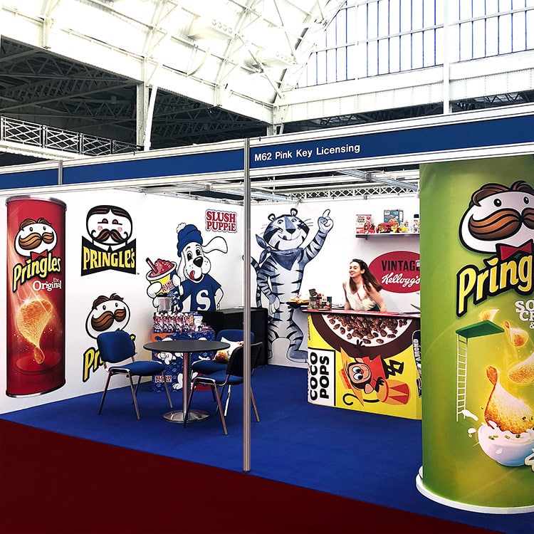 Pink Key Exhibition final design with licensed brands and characters stand