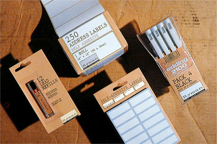 Ryman accessories Packaging design