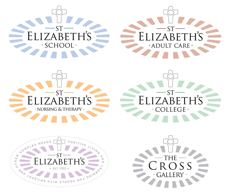 New St Elizabeth's logo design along with sub-brands