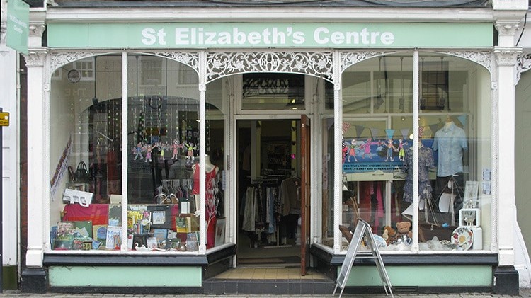 Before shopfront design with window treatment for Ware St Elizabeth's shop