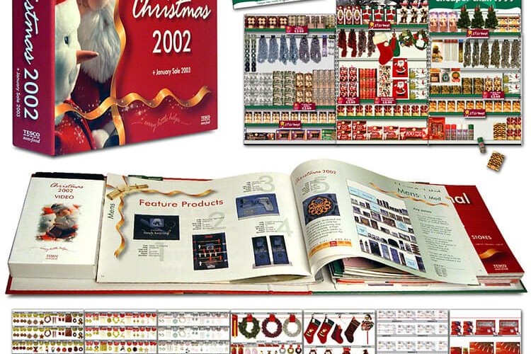 Christmas merchandising planograms retail design for Tesco retail stores