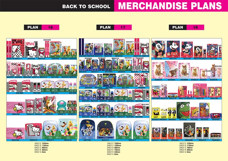 Tesco Back to School Merchandise planograms retail design