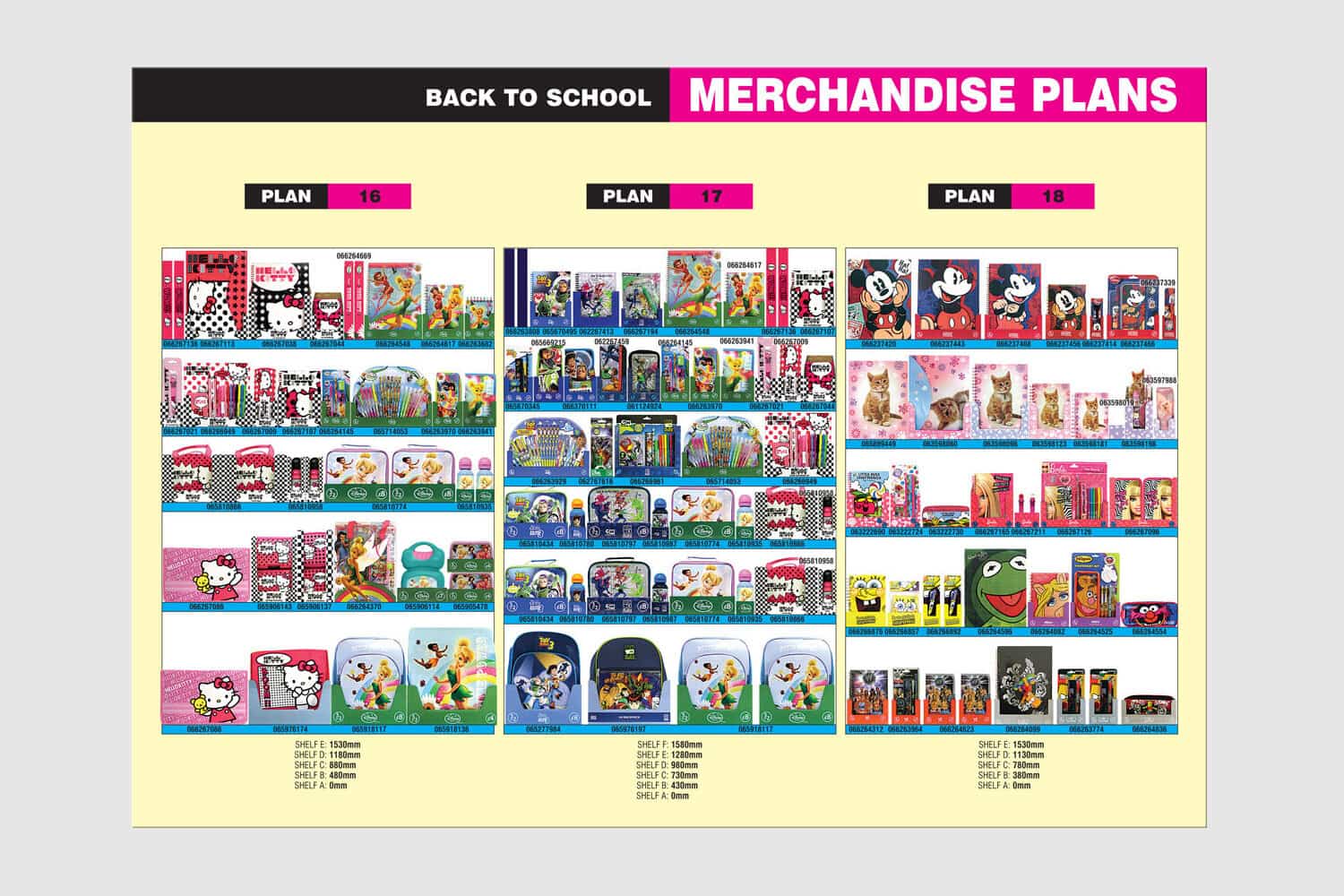 Tesco Back to School Merchandise planograms retail design