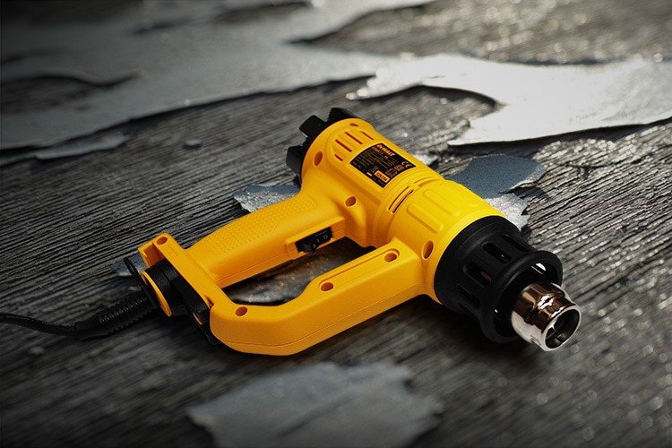 Retouched and enhanced photography of heat gun hand tool for Tilgear