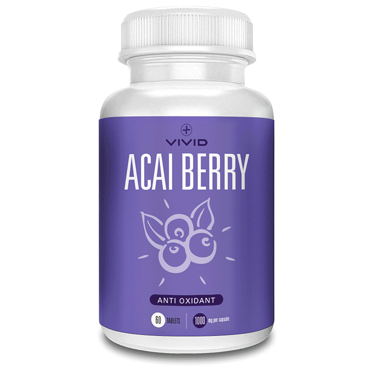 Animated GIF of all Vivid Health label designs for vitamin bottles