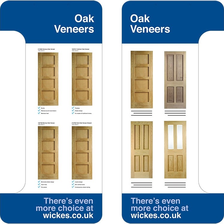 Oak Veneer door shelf dividers for Wickes