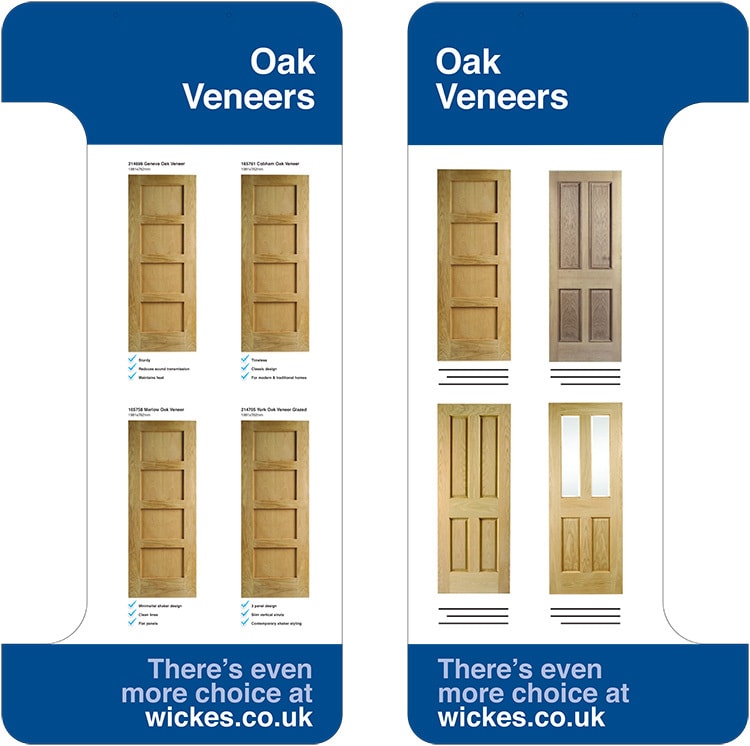 Oak Veneer door shelf dividers for Wickes