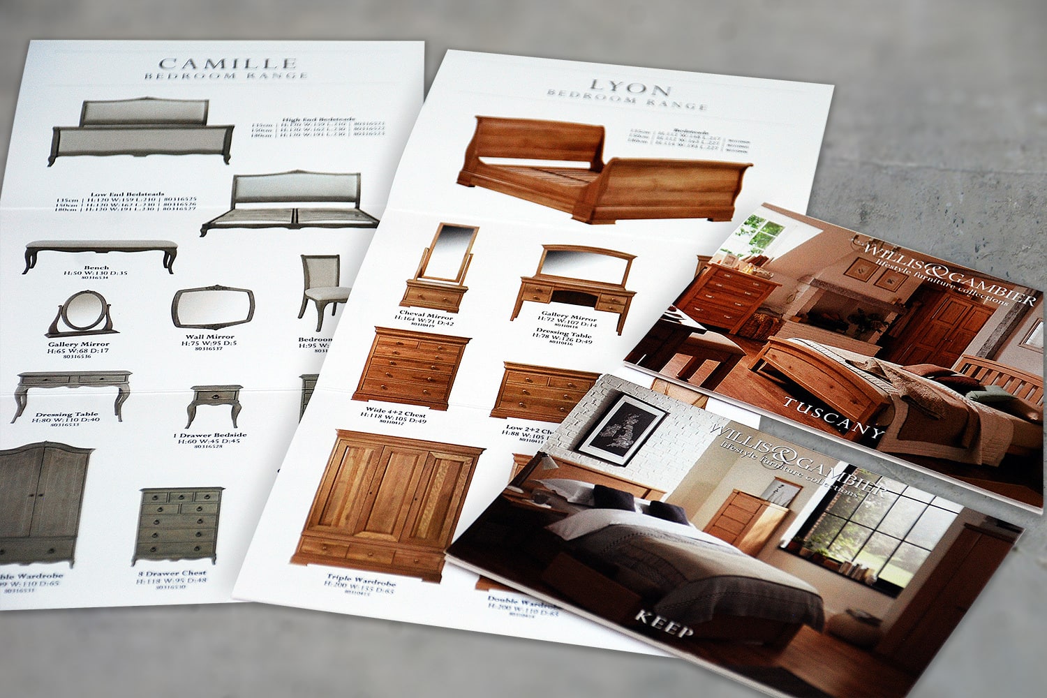 John Lewis Brochures print design for Willis & Gambier