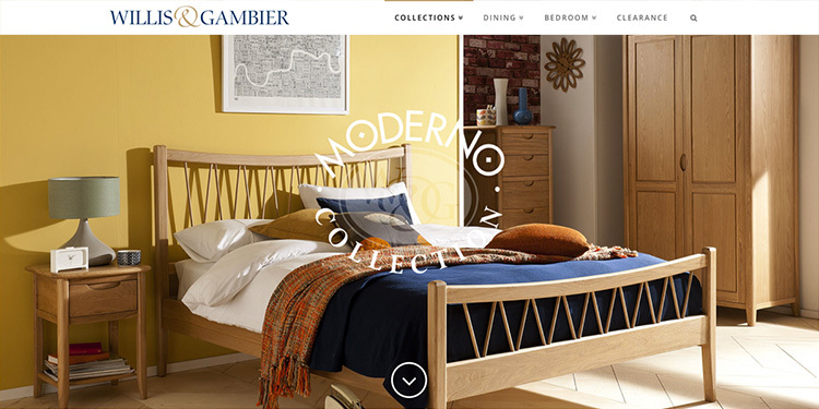 Moderno flat slider for Willis & Gambier website design