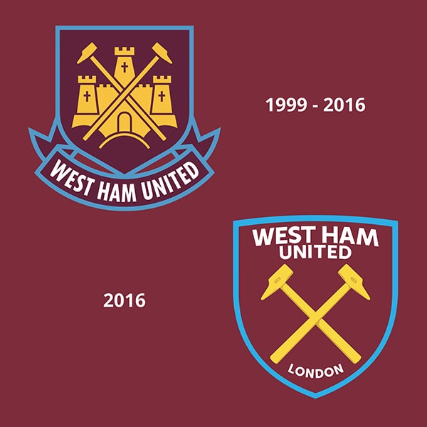 West Ham United football club logo design history