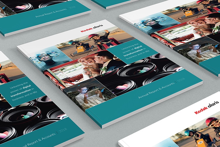 2018 Kodak perfect bound Annual Report print design