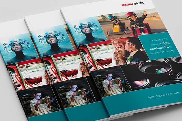 2018 Kodak Print Design Annual Report front cover design stacked