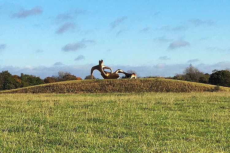 Field with Henry Moore Sculpture at Henry Moore Foundation