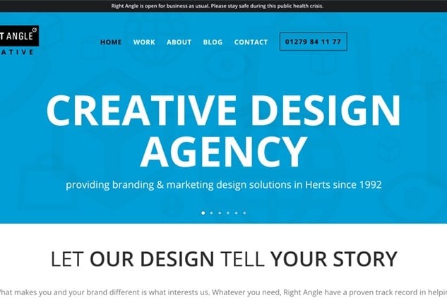 Right Angle image of old website