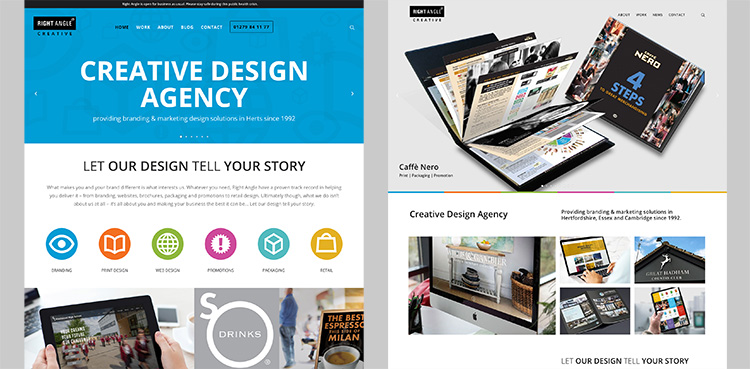 Old v New Right Angle Creative Website