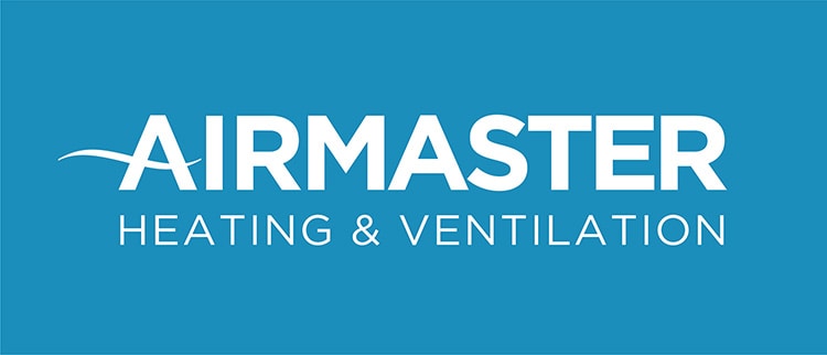 Airmaster logo design blue background for CED