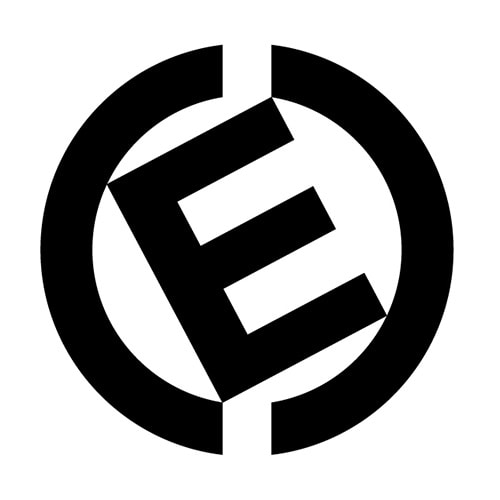 CED logo design symbol in black and white